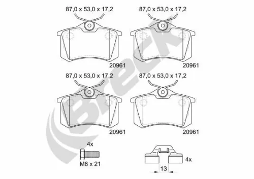 Brake Pad Set, disc brake