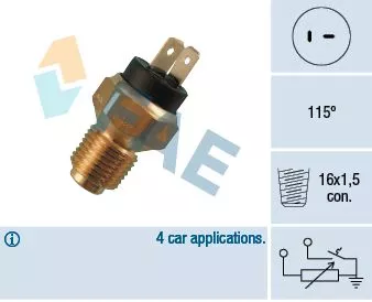Sensor, coolant temperature