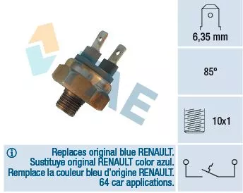 Temperature Switch, coolant warning lamp