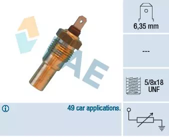 Sensor, coolant temperature