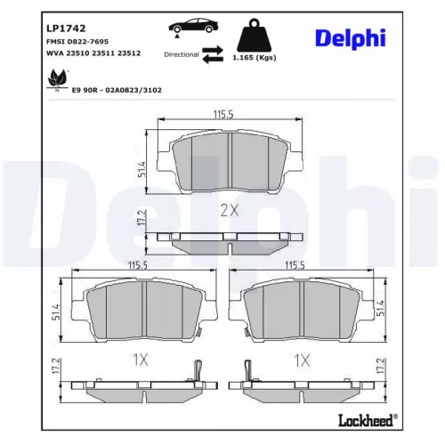 Brake Pad Set, disc brake