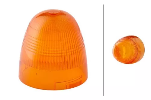 Lens, rotating beacon