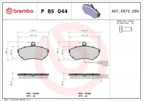 Brake Pad Set, disc brake