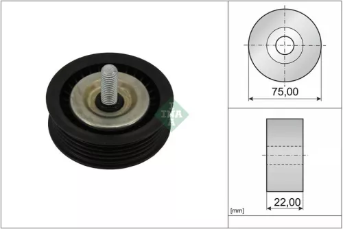Deflection/Guide Pulley, V-ribbed belt