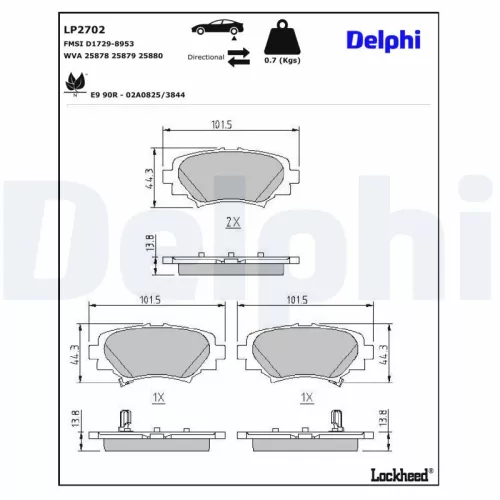 Brake Pad Set, disc brake