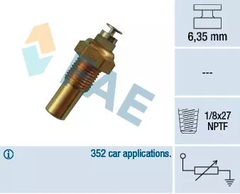Sensor, coolant temperature