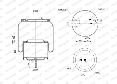 Bellow, air suspension