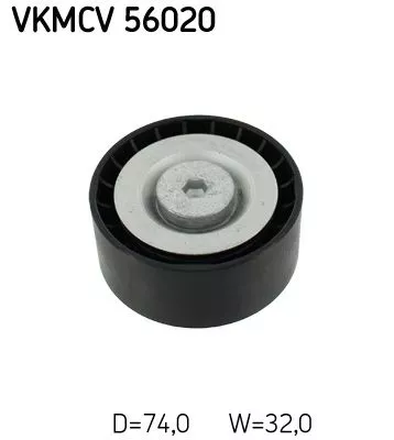 Deflection/Guide Pulley, V-ribbed belt