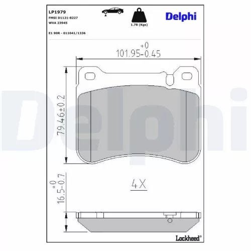 Brake Pad Set, disc brake