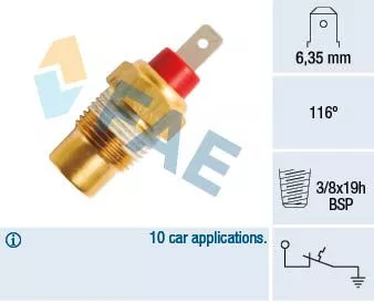Temperature Switch, coolant warning lamp