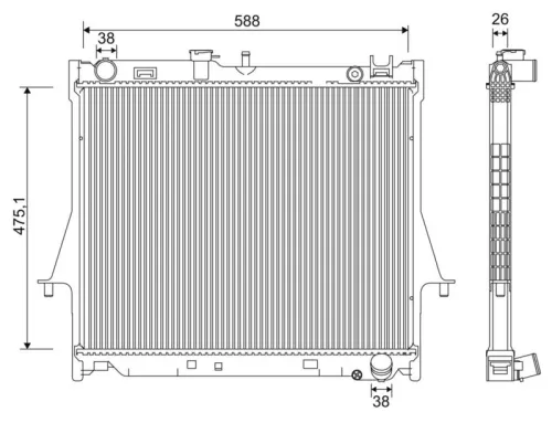 Radiator, engine cooling