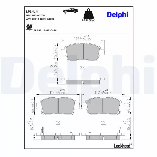 Brake Pad Set, disc brake