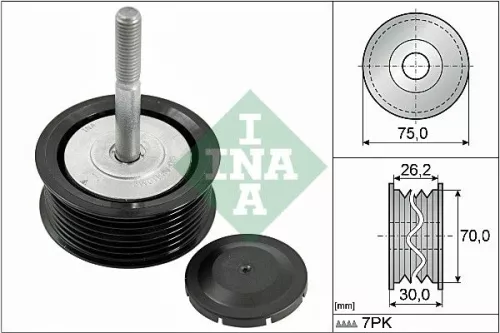 Deflection/Guide Pulley, V-ribbed belt