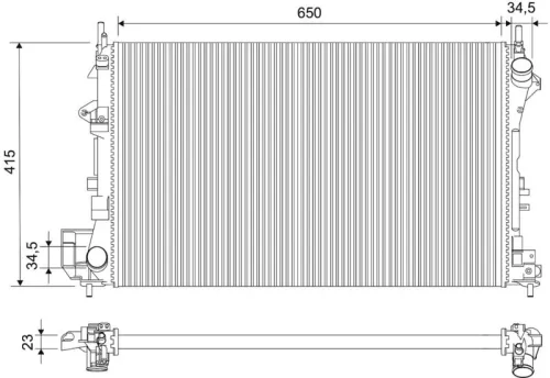 Radiator, engine cooling