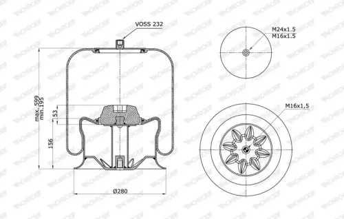 Bellow, air suspension