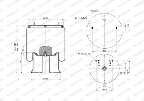 Bellow, air suspension