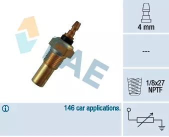 Sensor, coolant temperature