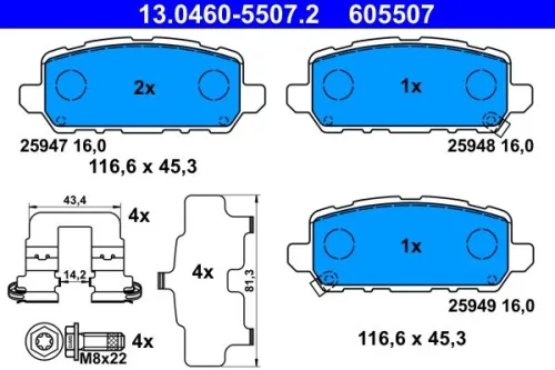 Brake Pad Set, disc brake