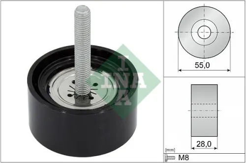 Deflection/Guide Pulley, V-ribbed belt