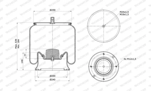 Bellow, air suspension