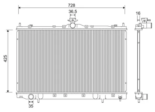 Radiator, engine cooling