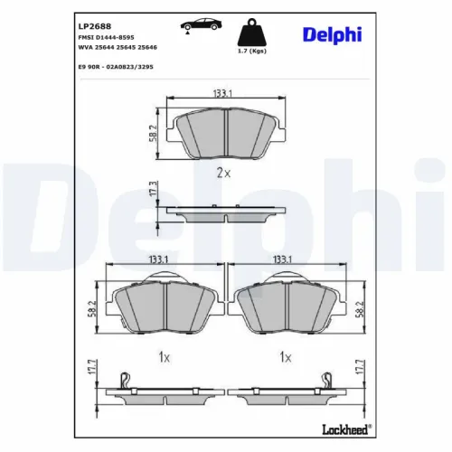 Brake Pad Set, disc brake