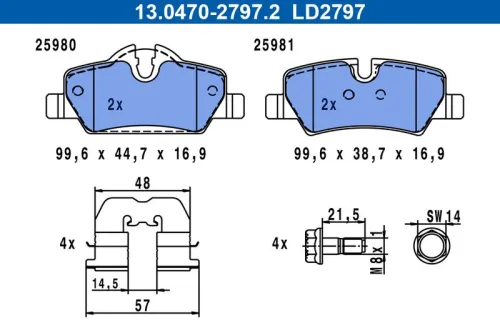 Brake Pad Set, disc brake