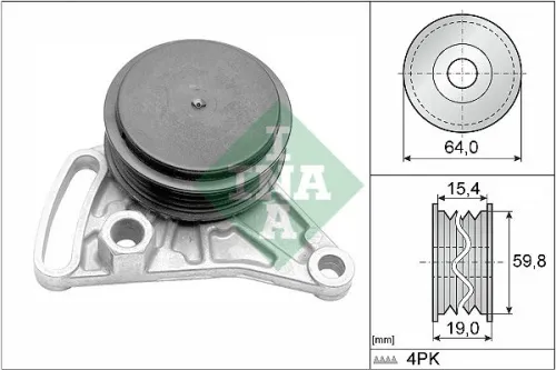 Tensioner Pulley, V-ribbed belt