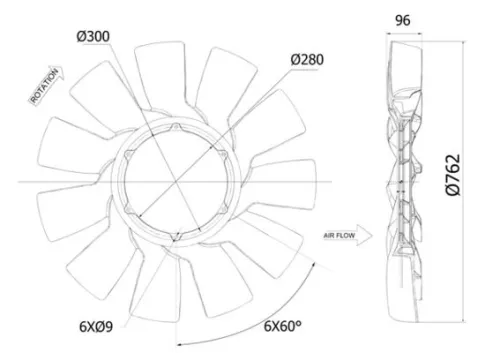 Fan Wheel, engine cooling
