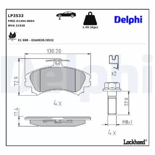 Brake Pad Set, disc brake