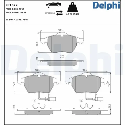 Brake Pad Set, disc brake