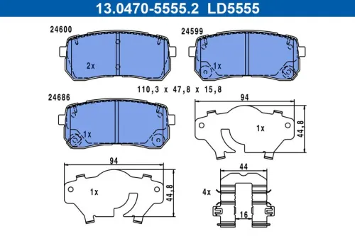 Brake Pad Set, disc brake