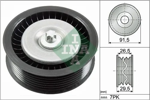 Deflection/Guide Pulley, V-ribbed belt