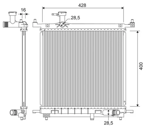 Radiator, engine cooling