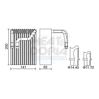 Evaporator, air conditioning