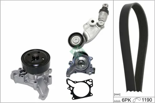 Water Pump + V-ribbed Belt Kit