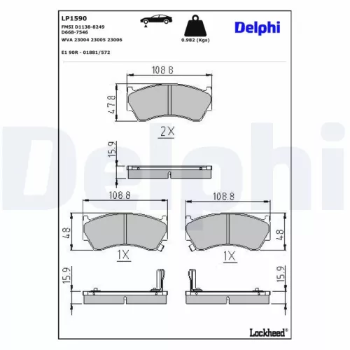 Brake Pad Set, disc brake
