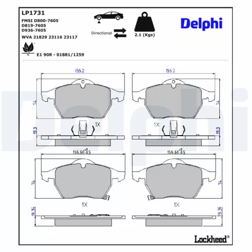 Brake Pad Set, disc brake