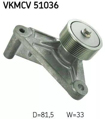 Deflection/Guide Pulley, V-ribbed belt