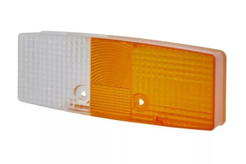 Lens, direction indicator