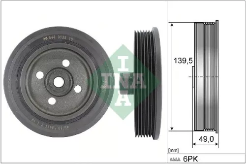 Belt Pulley, crankshaft