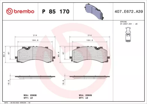 Brake Pad Set, disc brake