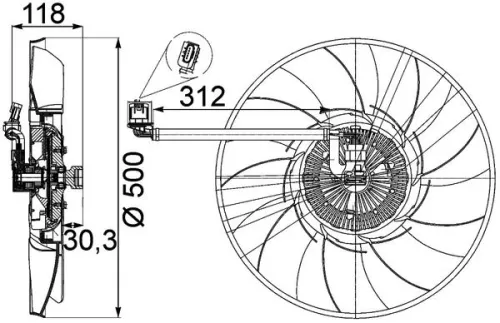 Fan, engine cooling