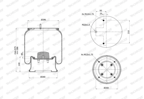 Bellow, air suspension