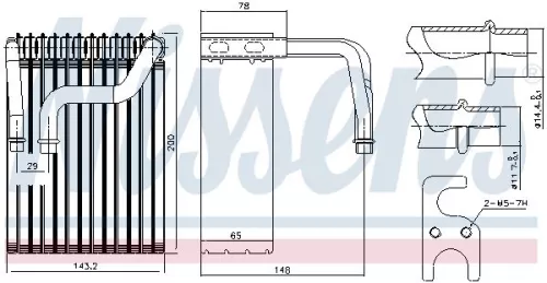 Evaporator, air conditioning